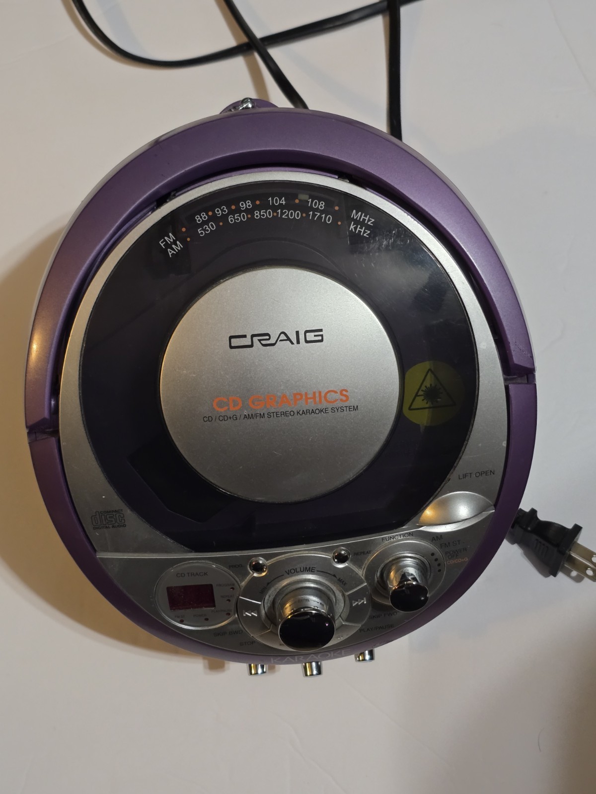Craig CD & Graphics Karaoke System Model CG8509 -Tested Working-