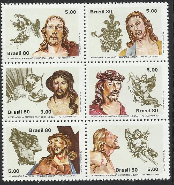 Brazil - 1980 6v. Block MNH 250th Anniv. of the Birth of Antonio Lisboa Religion