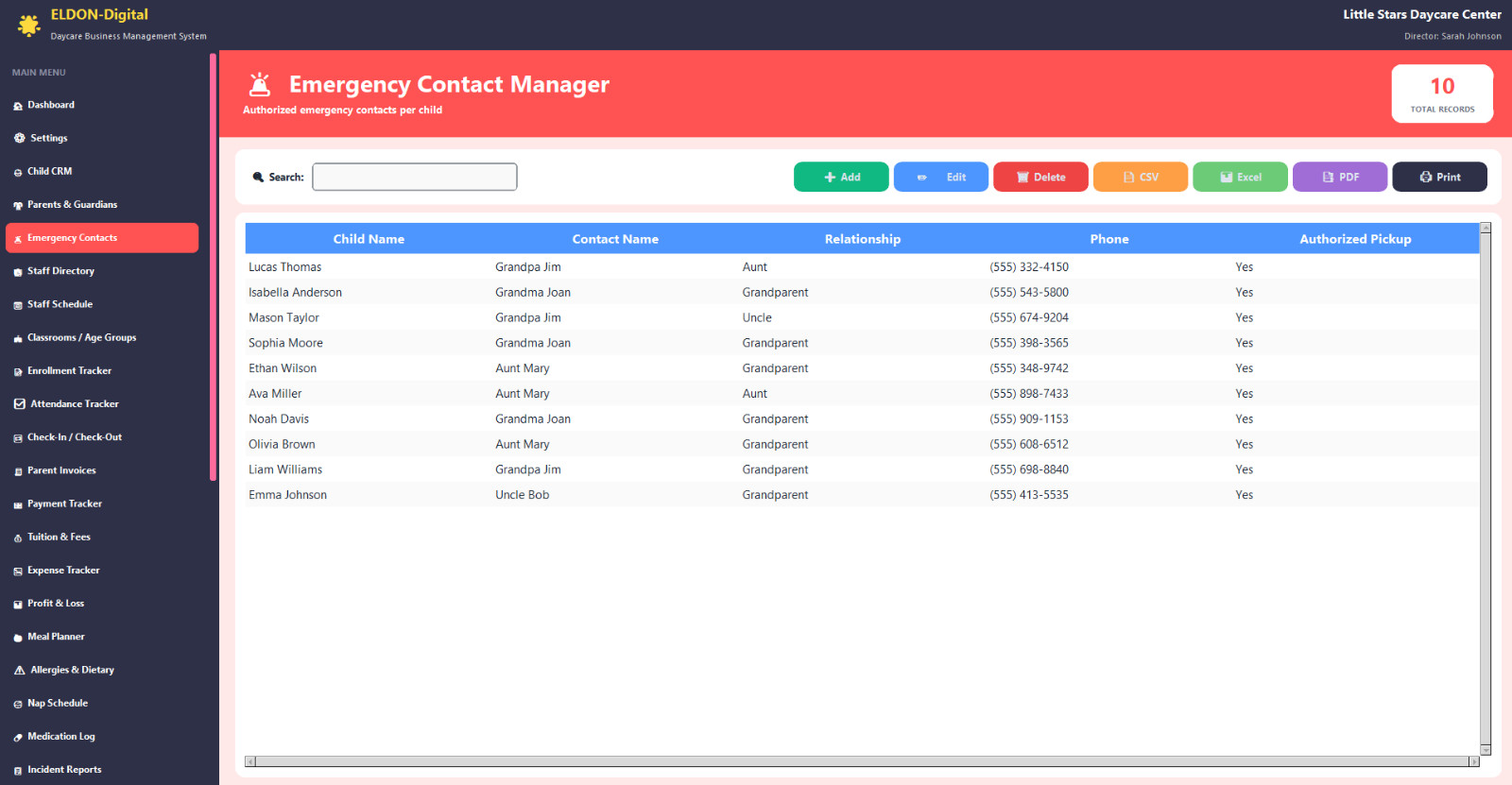 Daycare Management Software USB 💻 36 Modules Childcare Preschool Windows Mac