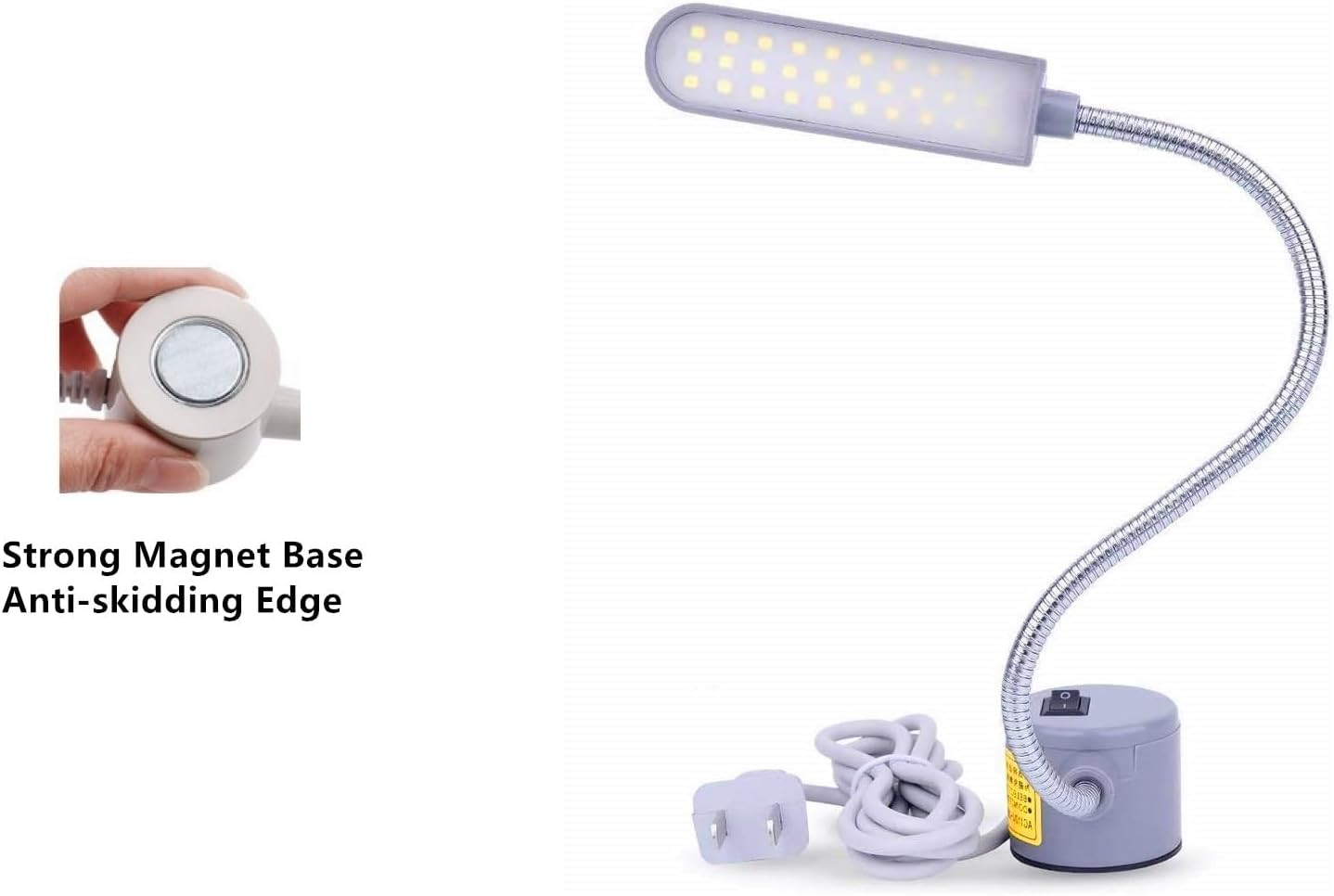LED Sewing Machine Light,30 LED Magnetic Mount Drill Press Light with Flexible S