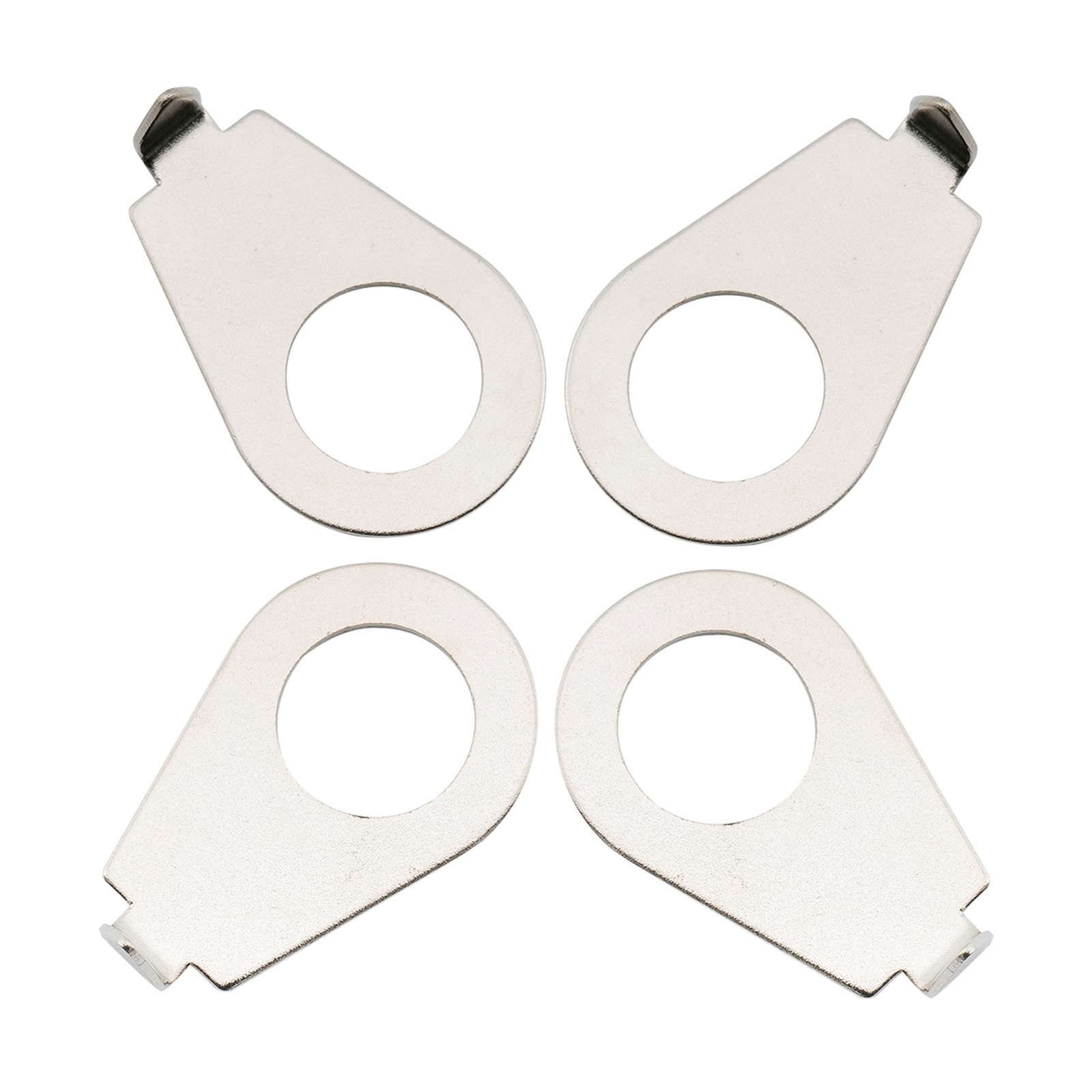Musiclily Pro 4Pcs Chrome Nickel Guitar Knob Pointer Plate Position Indicator