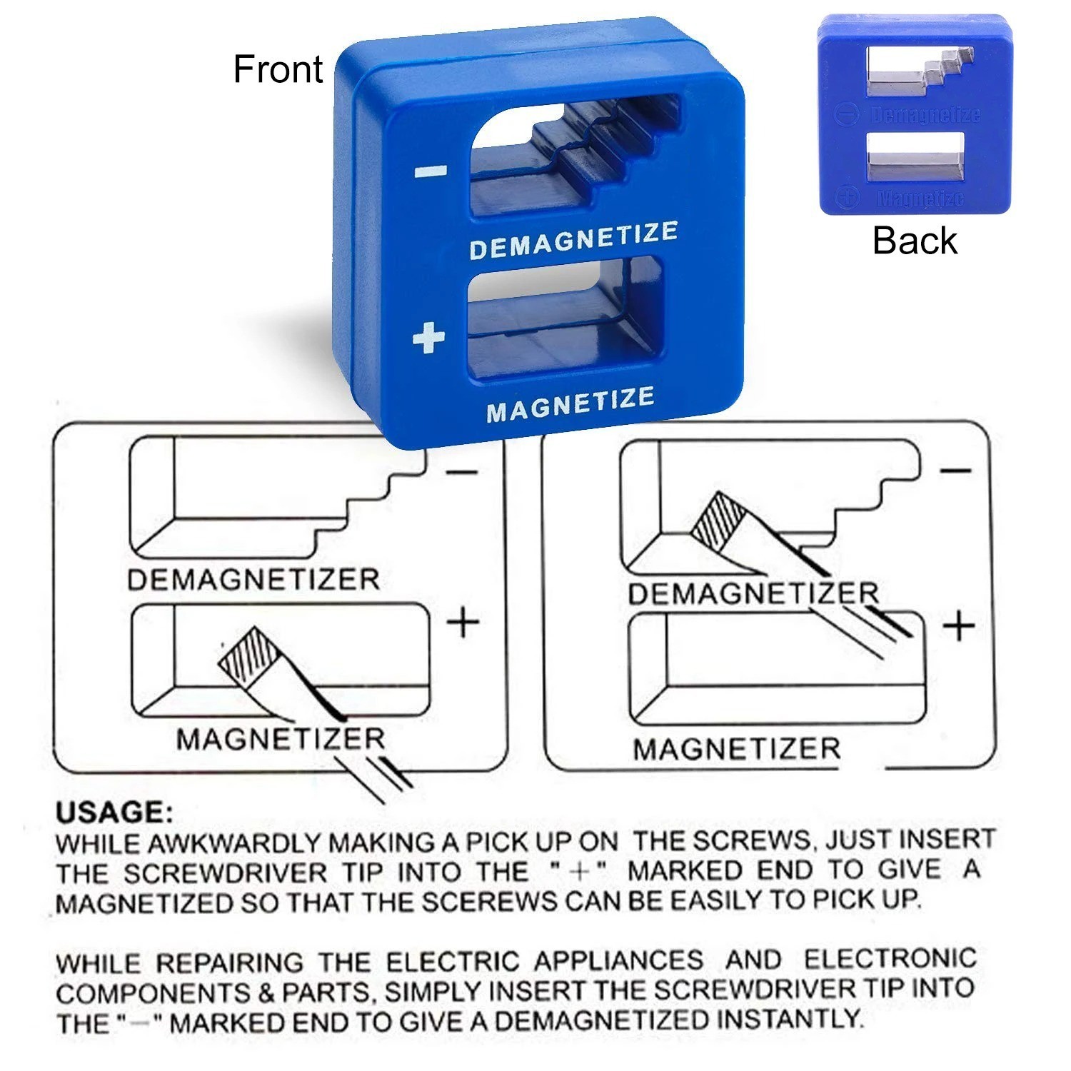 MAGNETIZER DEMAGNETIZER MAGNETIC TOOL FOR SCREWDRIVER TIPS SCREW BITS