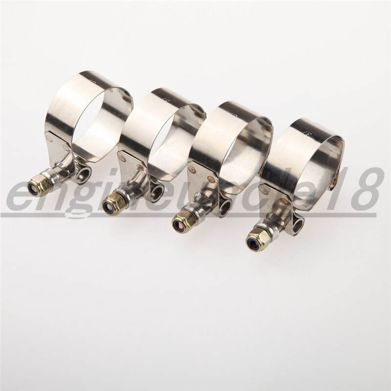 US 1.25" inch Stainless Steel Turbo Hose Coupler T-bolt Clamp 37mm-42mm Set of 4