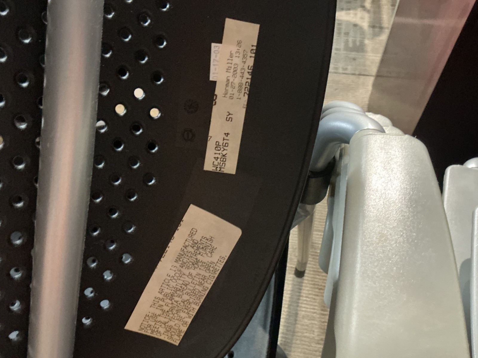 Herman Miller Caper Side / Guest/Stack Chair in Black
