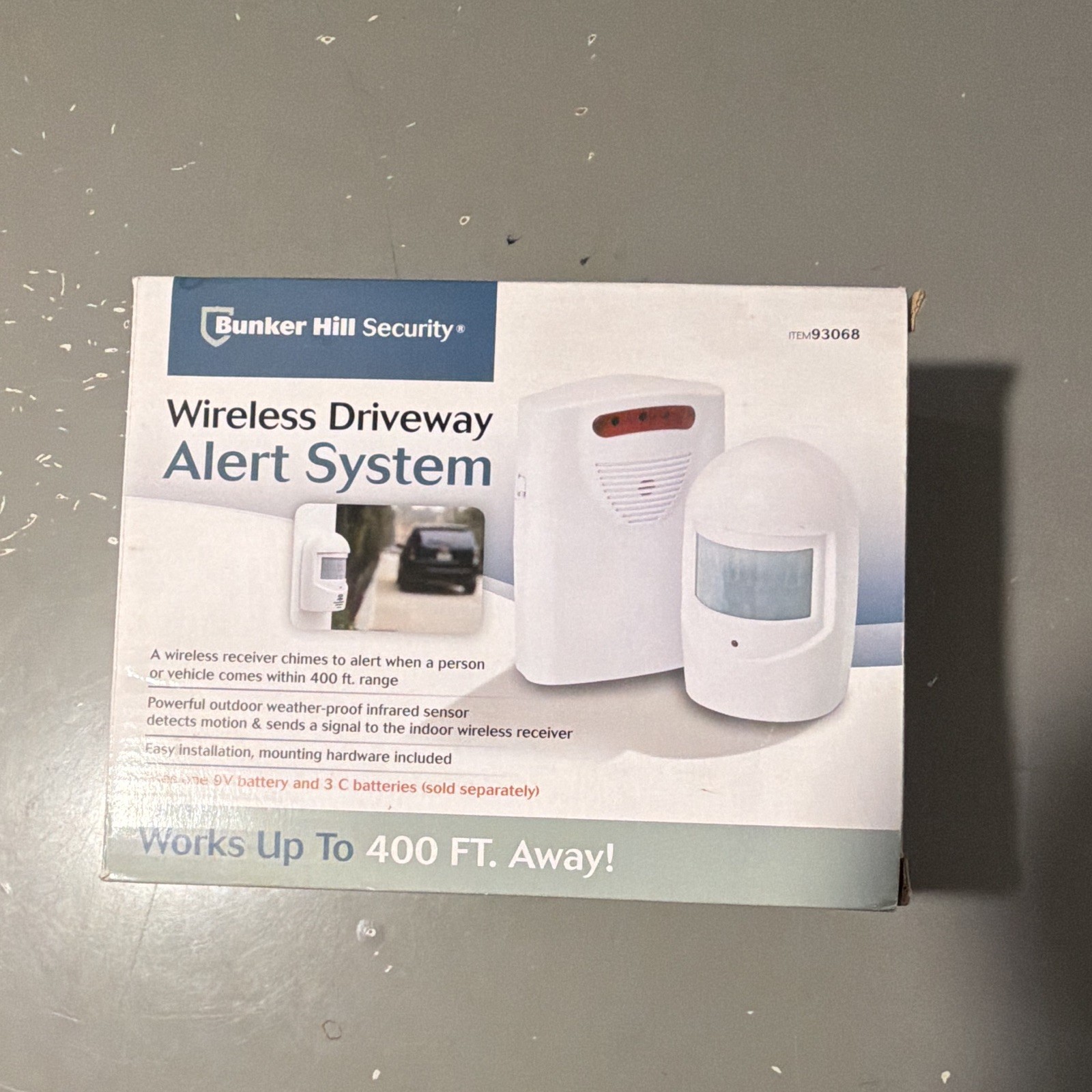 Bunker Hill Security Wireless Driveway Alert System 400 ft Receiver/Sensor