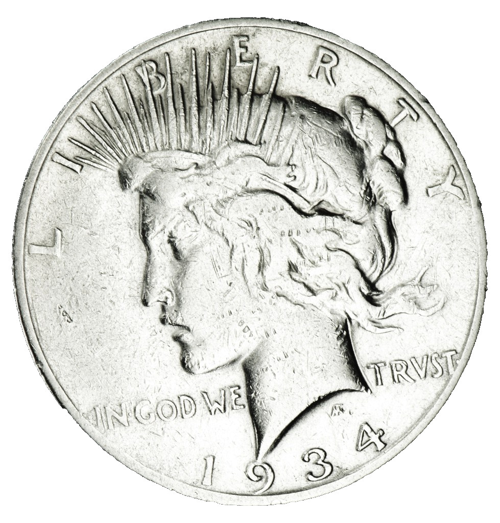 1934-S Peace Silver Dollar – Better Grade – (Inventory A)