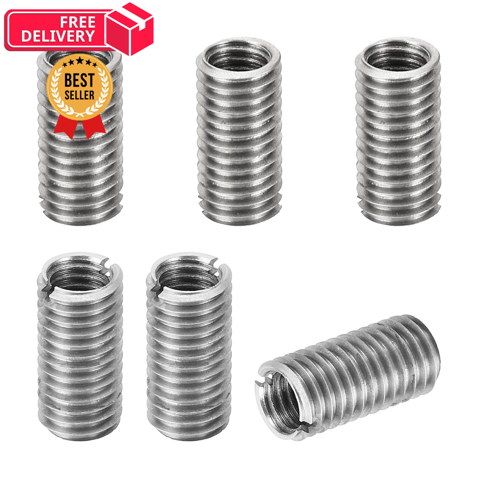 PATIKIL Thread Adapters Sleeve M10*1.5 Male to M8*1.25 Female, 20mm, Silver