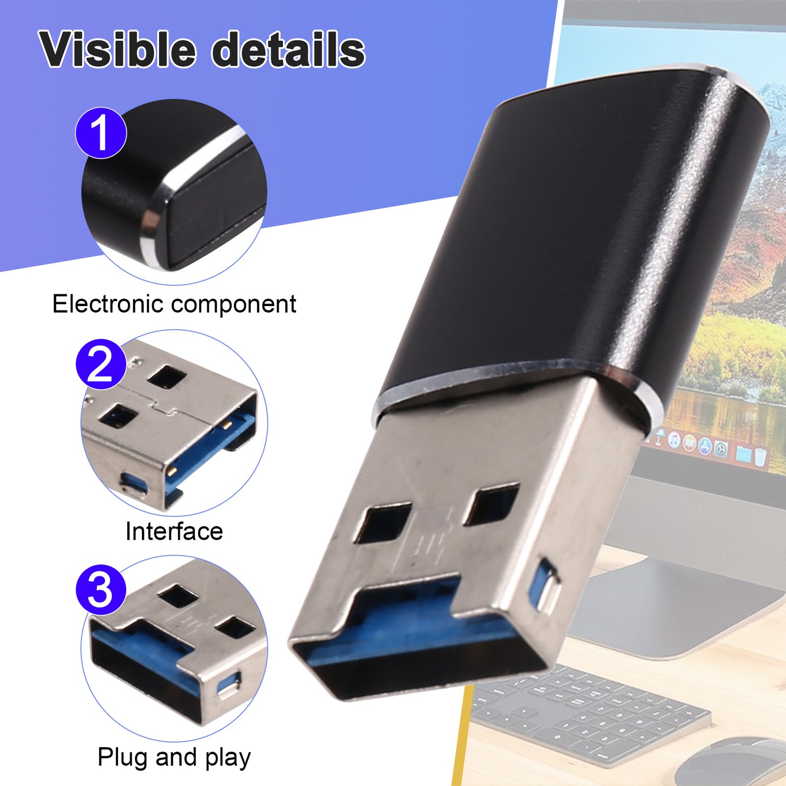 Aluminum USB 3.0 Memory Card Reader Adapter for Micro- Card/TF Card Reader1080