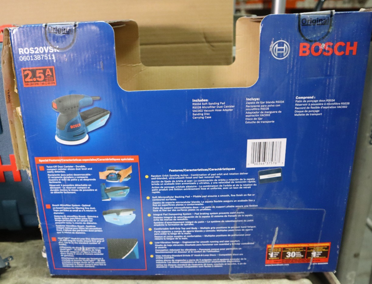 Bosch ROS20VSK 5" Palm Random Orbit Sander
