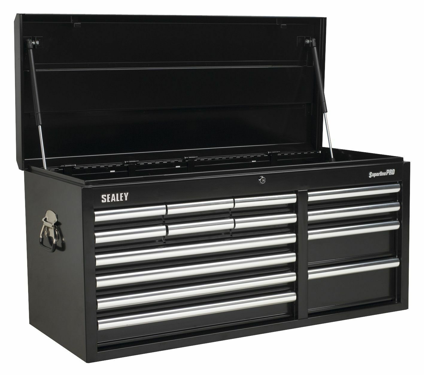 Sealey AP41149B Topchest 14 Drawer Ball Bearing Slides Heavy-Duty Black