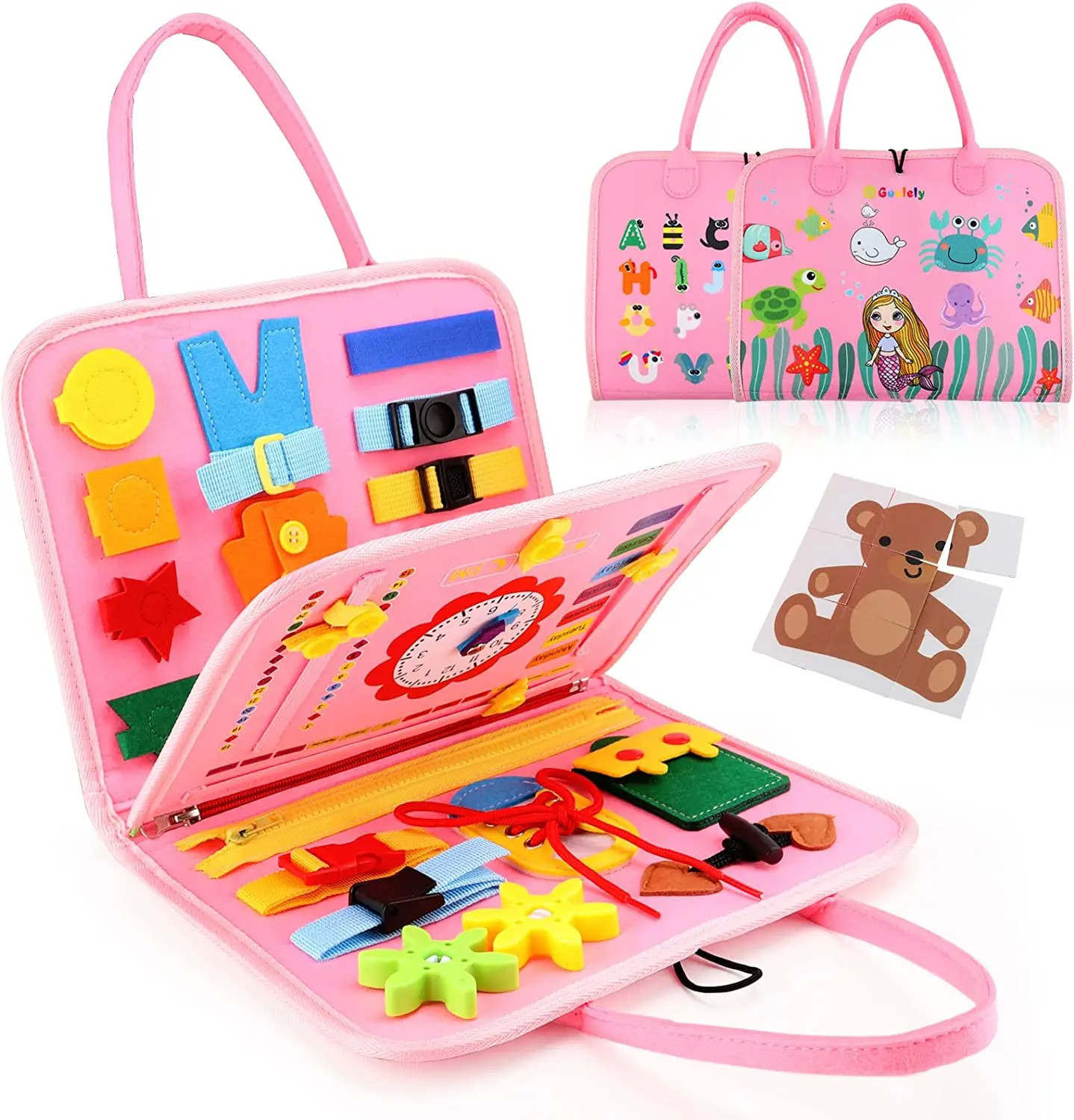 Montessori Busy Board for Toddlers - Educational Sensory Toy for Fine Motor Skil