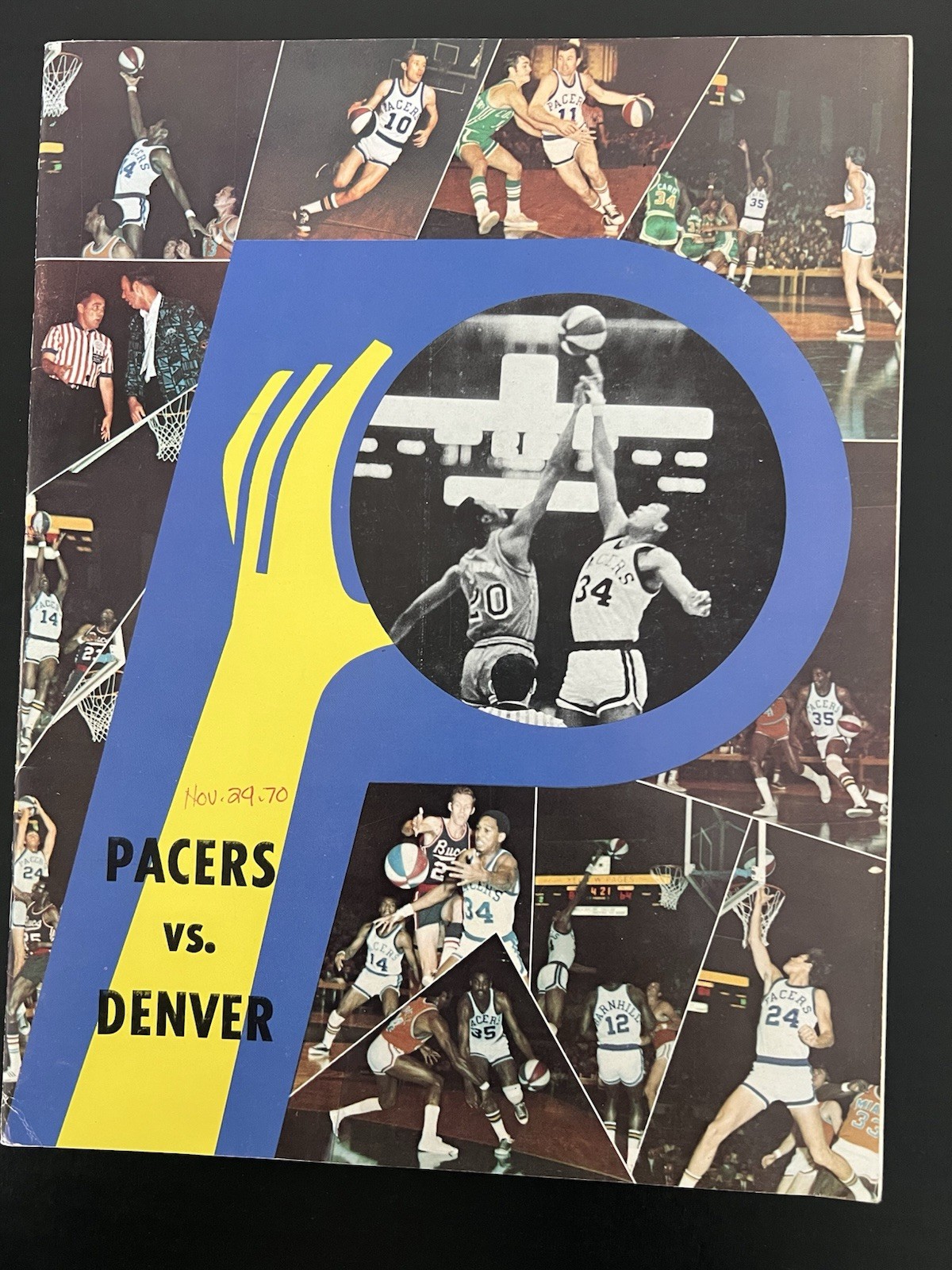 ABA Basketball Program Denver Rockets At Indiana Pacers 1970