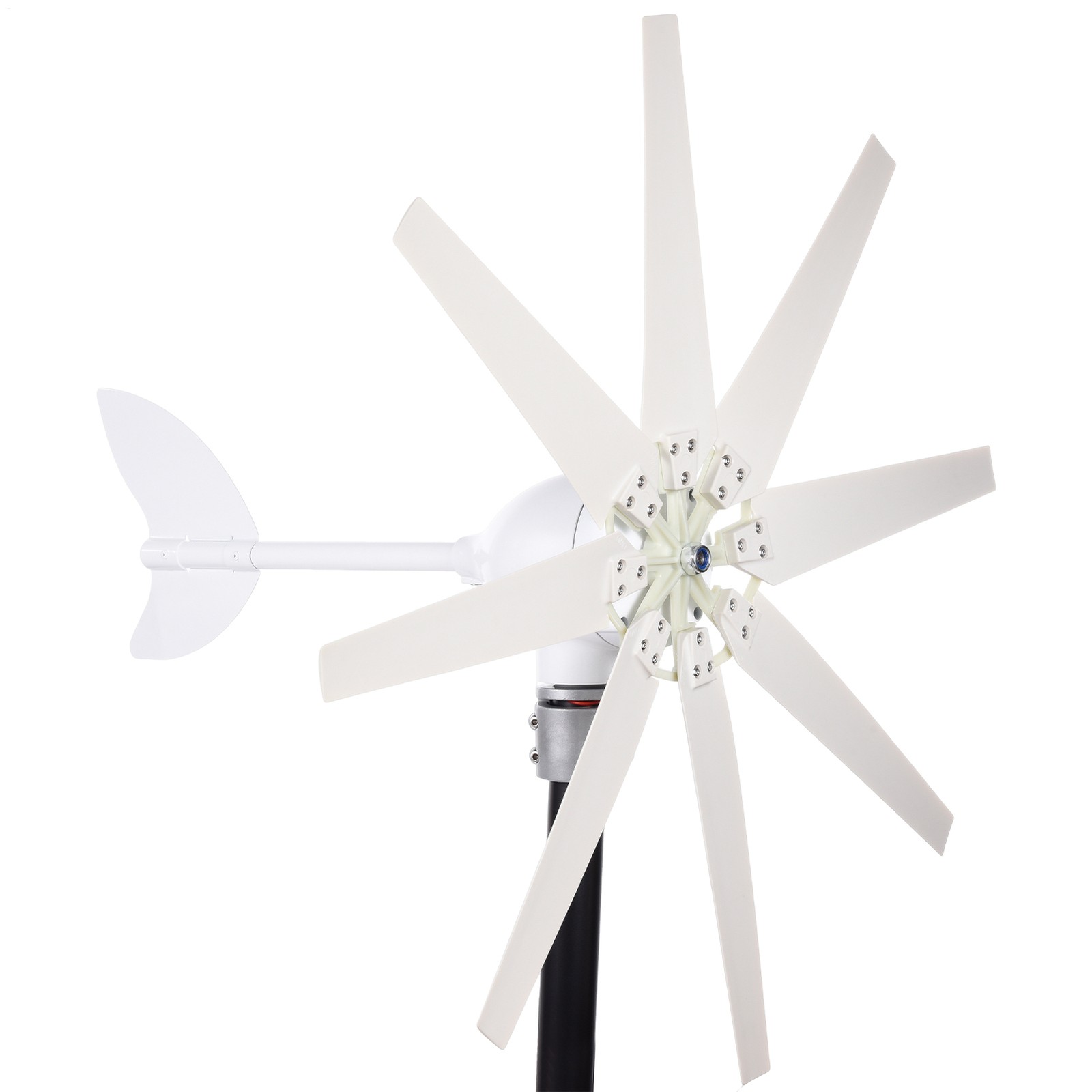 1200W Wind Turbine Generator 24V 8-Blade Wind Turbine Kit