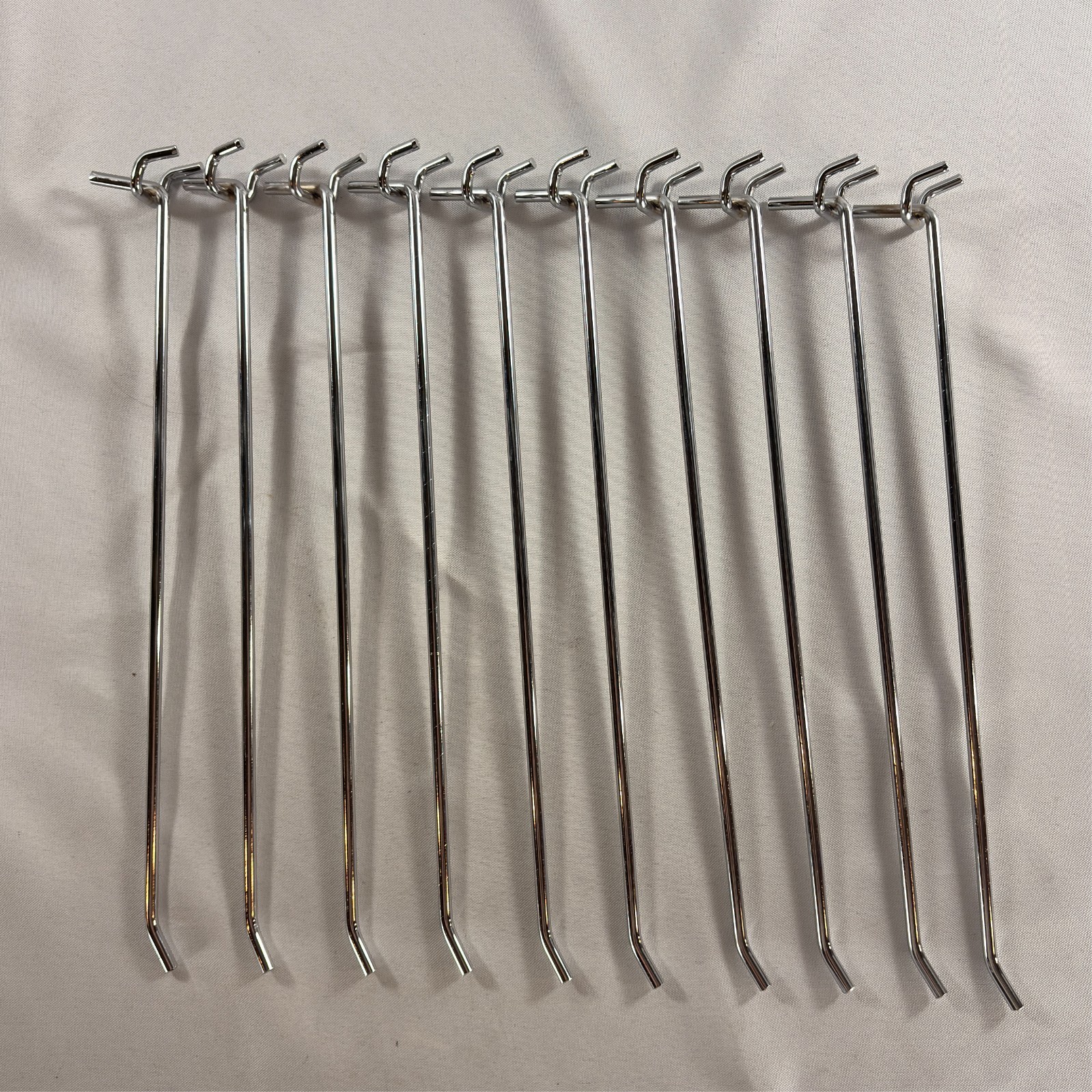 Lot of 10 Metal Pegboard 12" Hooks garage shelf pegs