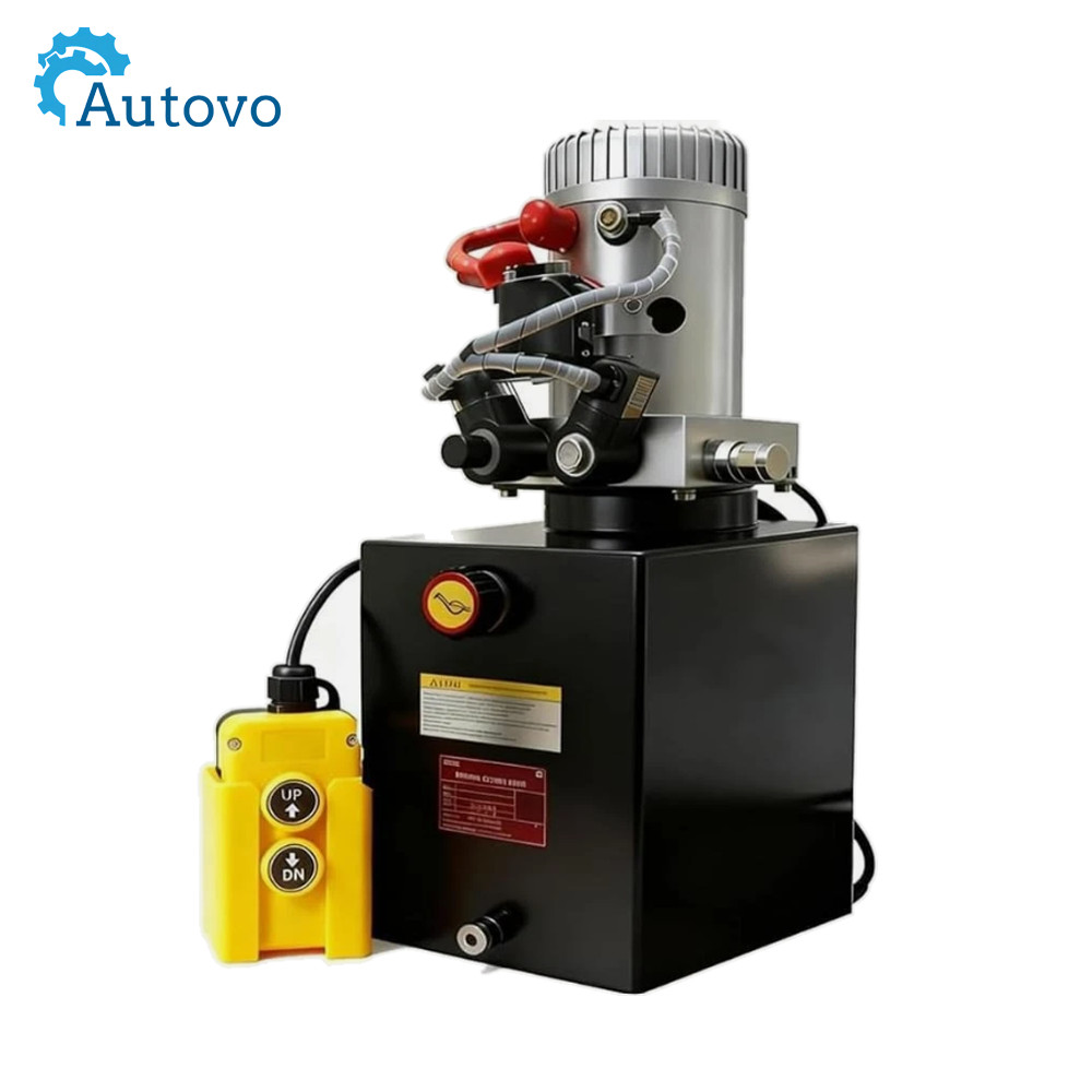 10 Quart 12V DC Double Acting Hydraulic Pump Power Unit (Steel) for Dump Trailer