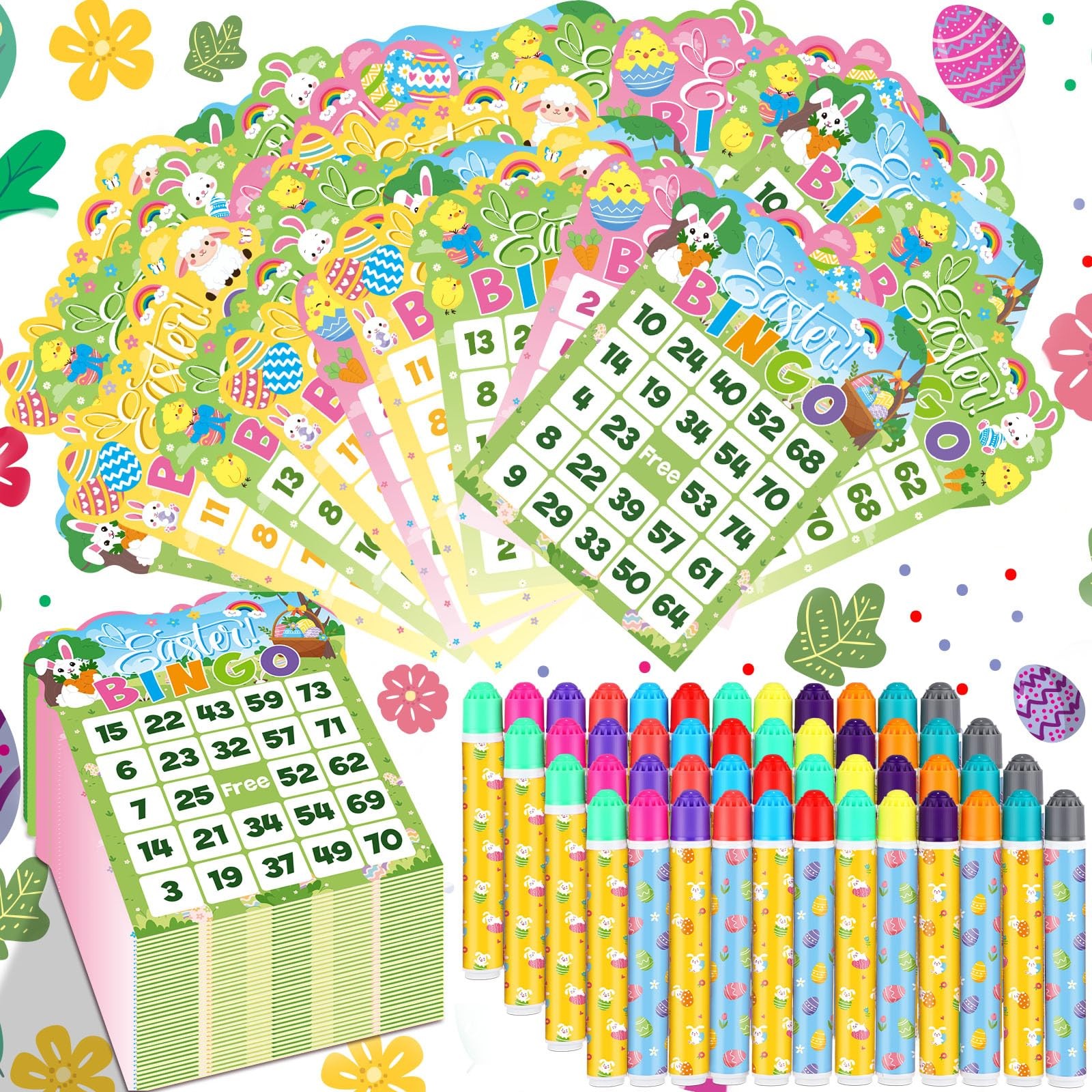 192 Pack Bingo Game Cards and 0.4 oz Dot Daubers Set Includes 144 Bingo Cards...
