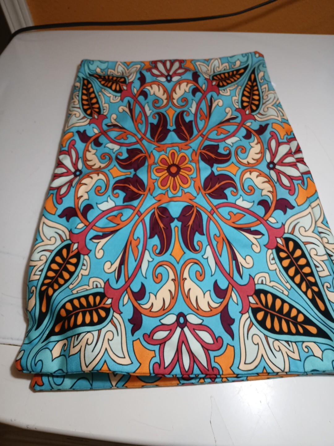 2- Turquoise &  Multi Paisley Decorative Pillow Covers Zip 11" x 11" Boho