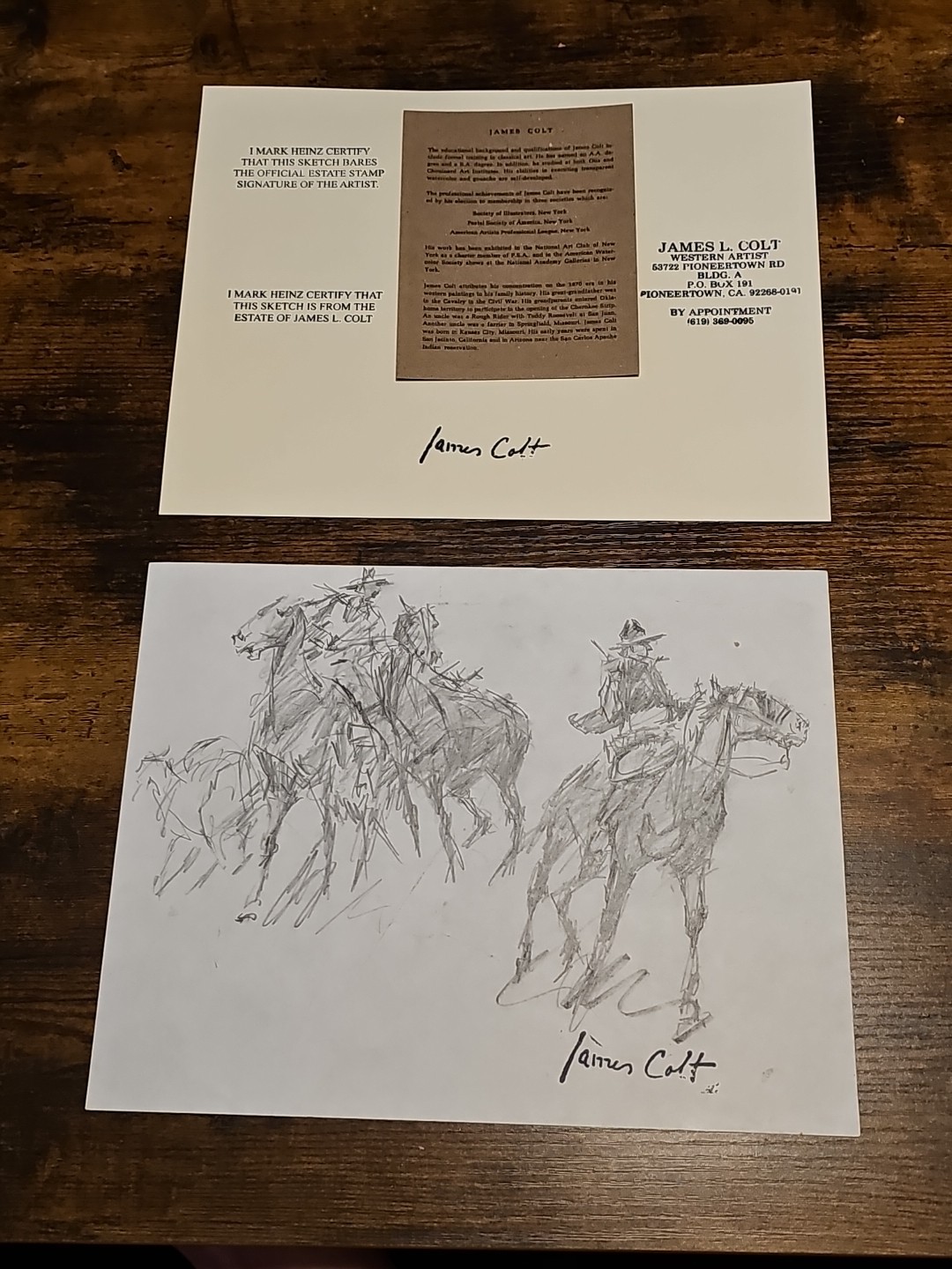 James Colt Western Cowboys Sketching  (246)