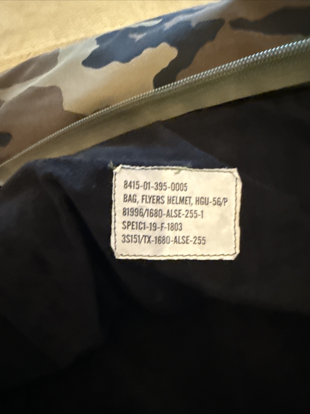 USGI Military HGU-56/P Flyers Helmet Bag NSN:8415-01-395-0005