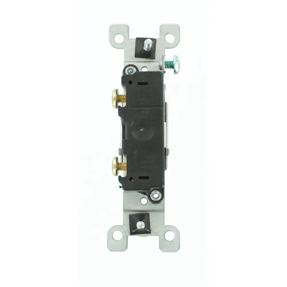 15 Amp Single-Pole Toggle Light Switch White