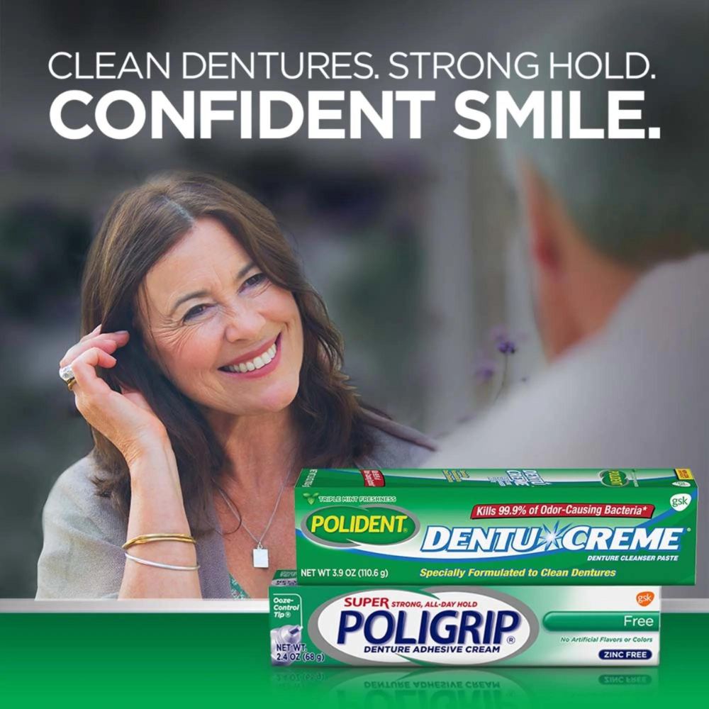 (2 Pack) Paste for Denture and Partials Cleaning, Triple Mint Freshness, 3.9 oz