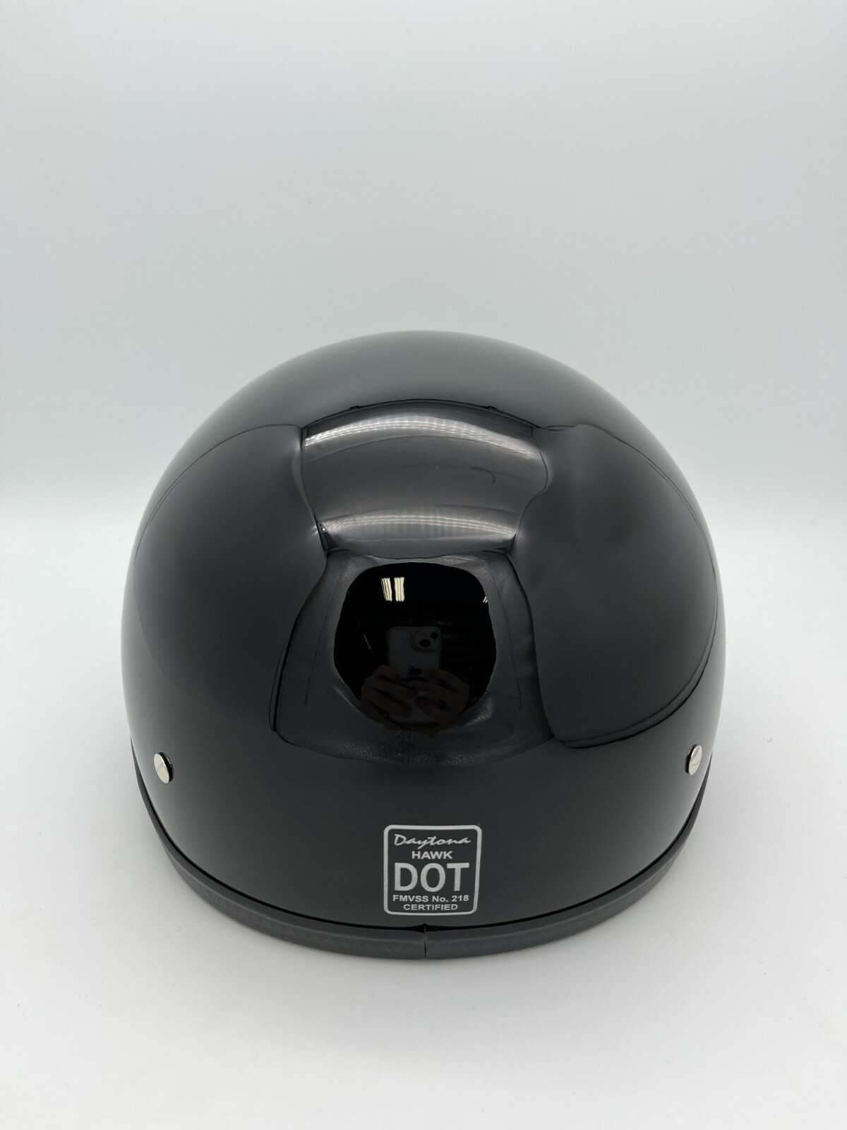 Daytona Hawk 1/2 Shell Helmet Quick Release Gloss Black Large Open Box