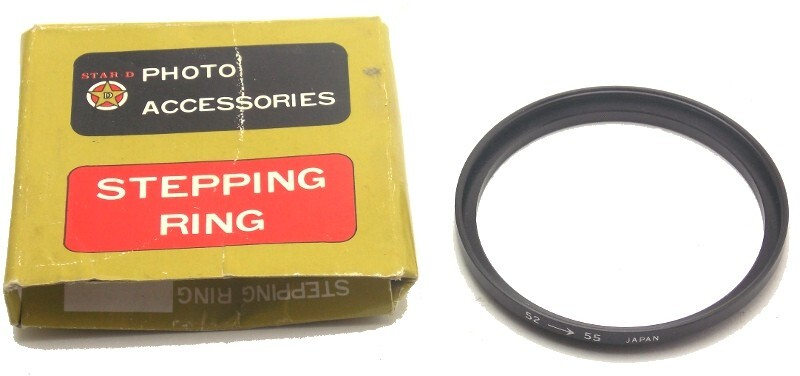 Star D Metal Step Up Ring 52mm to 55mm 52-55 in Box Made in Japan Lightly Used