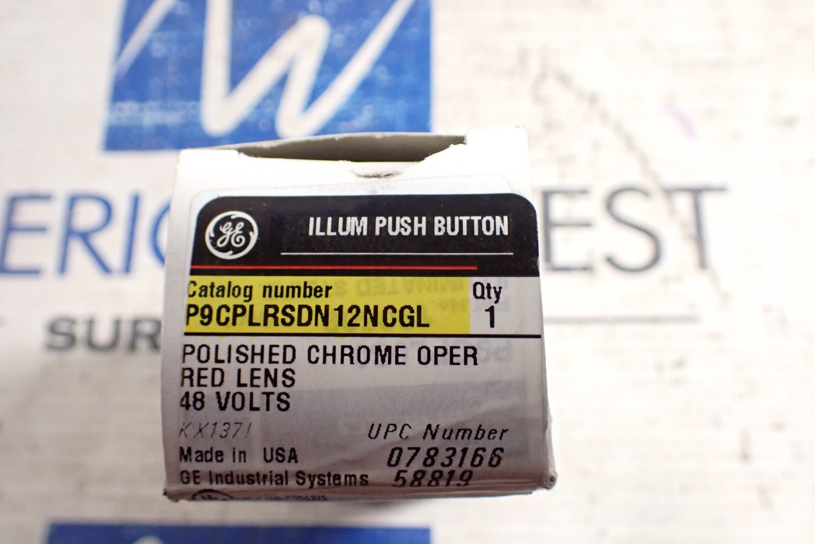 New GE Illuminated Pushbutton Red 48V P9CPLRSDN12NCGL