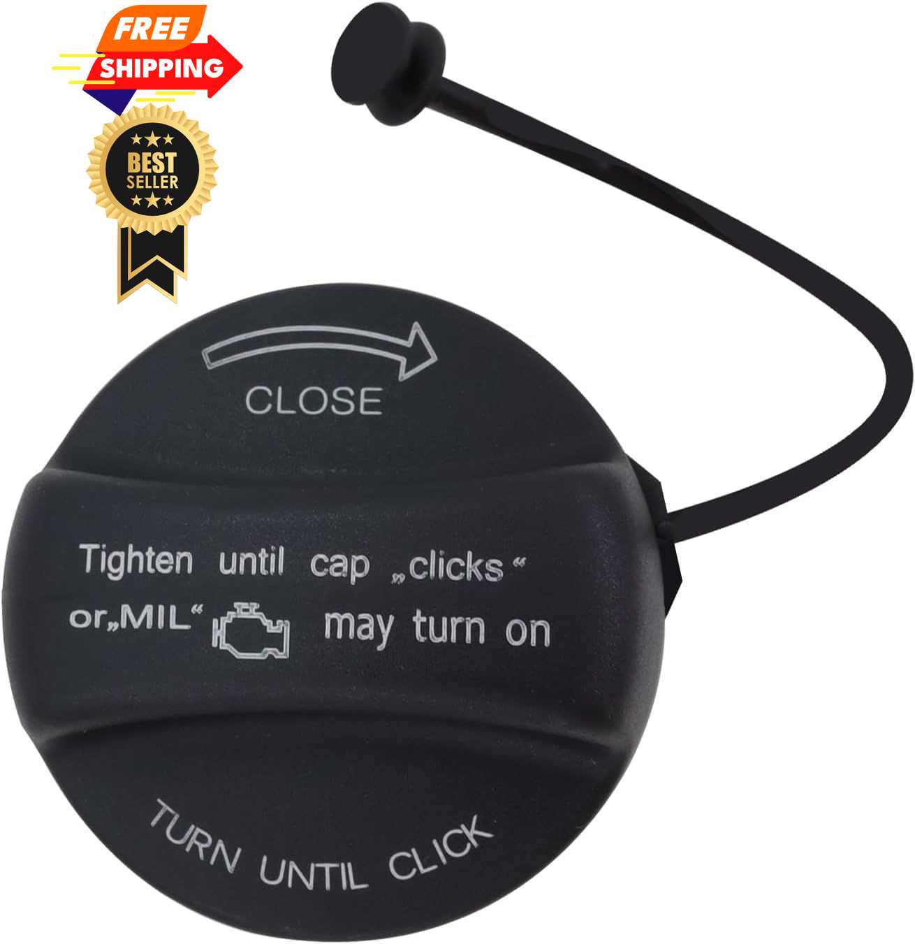 Lqito Fuel Tank Filler Cap Gas Compatible With BMW 325i 328i 330i Black