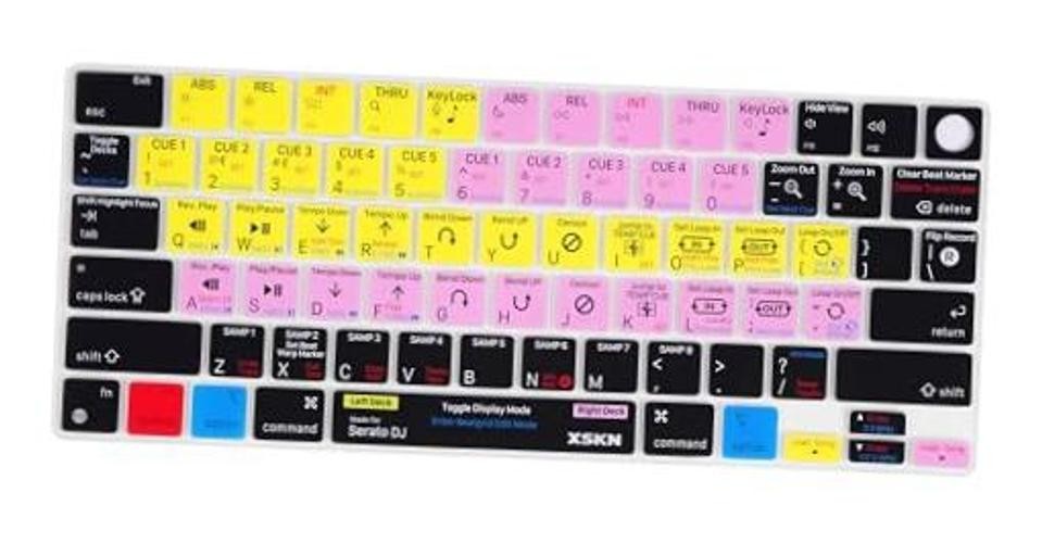 Serato DJ Shortcut US Version Keyboard Cover | for 2026-2021 MacBook Pro 14 16