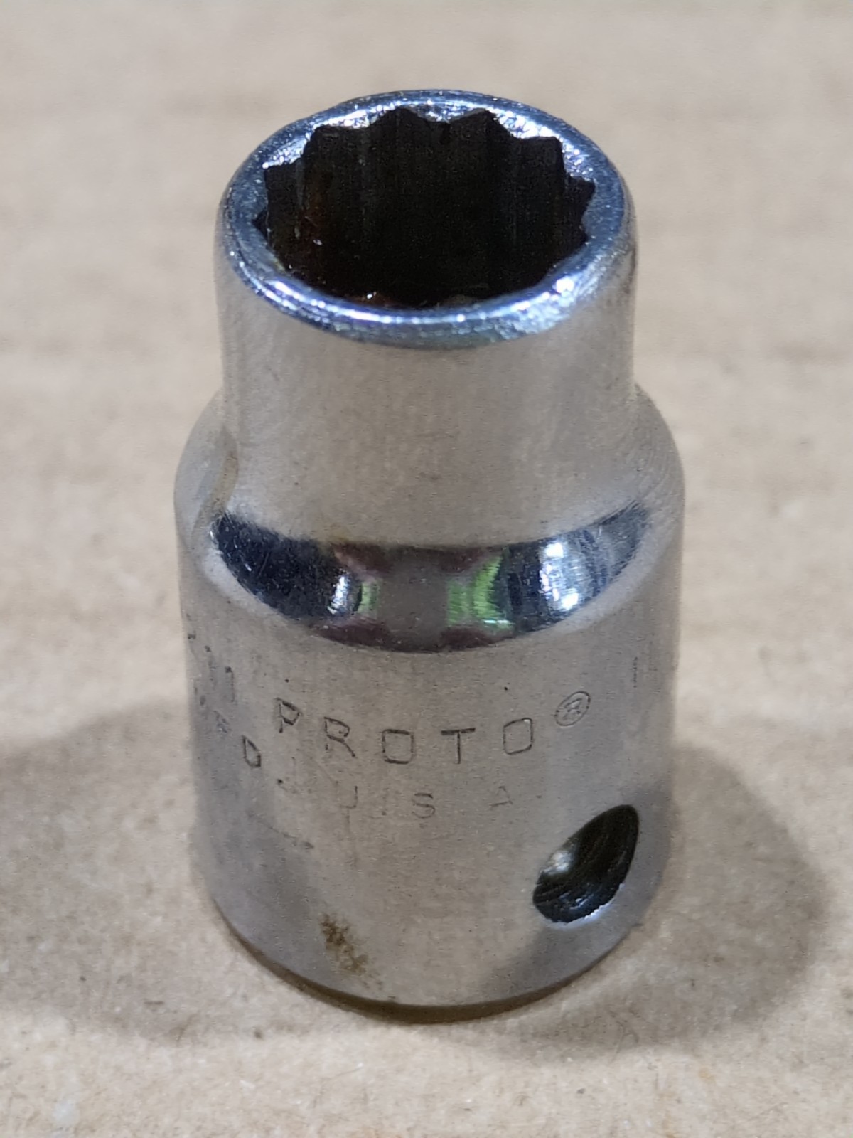 PROTO 5211 USA made 11/32 SOCKET  3/8" drive,   12 POINT Chrome