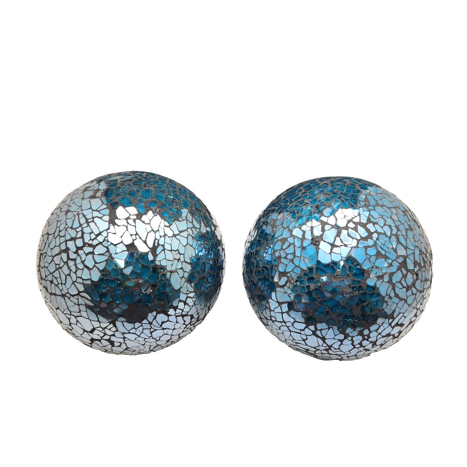 SHARVGUN Glass Mosaic Ball Sphere Orb 4" TEAL Coffee table Decor  Decorative