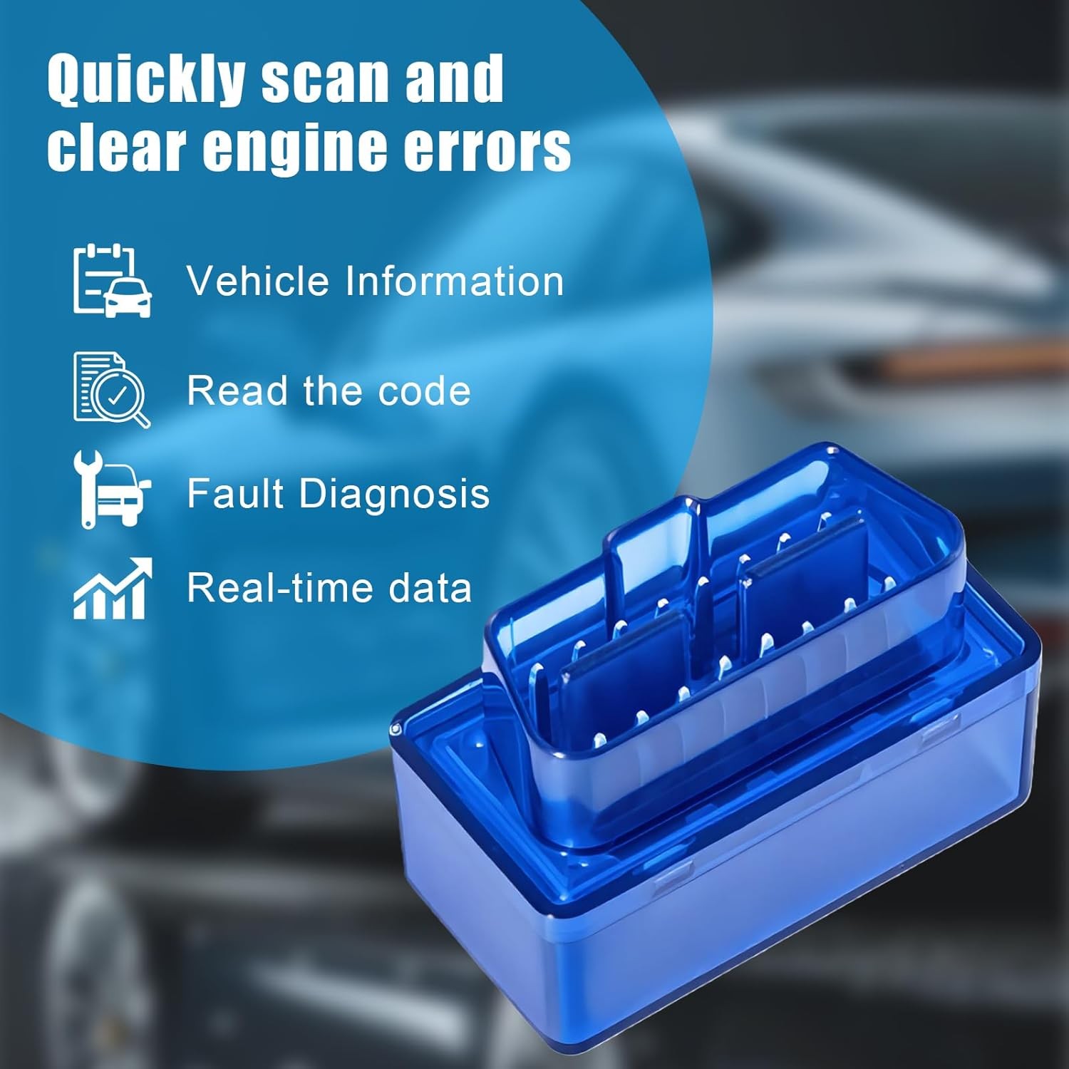 OBD2 Scanner Bluetooth ELM327 OBDII Car Code Reader Diagnostic Scan Tool