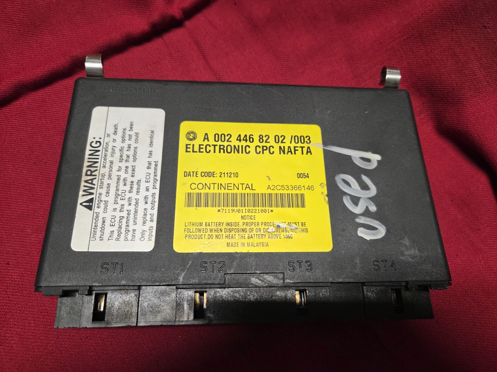 2016 CONTINENTAL A2C53366146  ,CPC,  NAFTA  CONTROL MODULE A 002 446 82 02 - 003