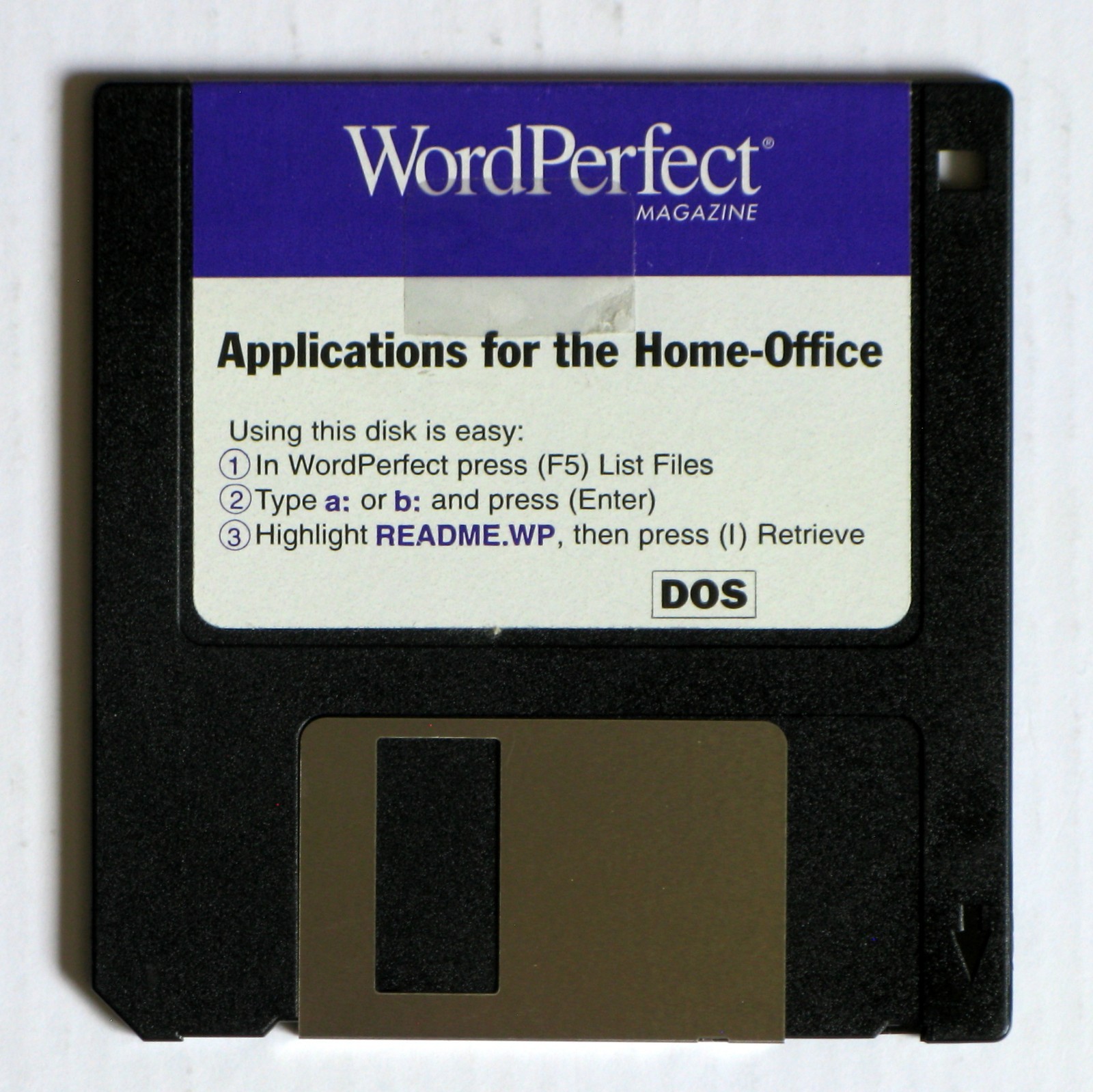 👀 WordPerfect 5 and 6 for DOS Applications on 3.5" 720KB Floppy Disk 💾✅🆗