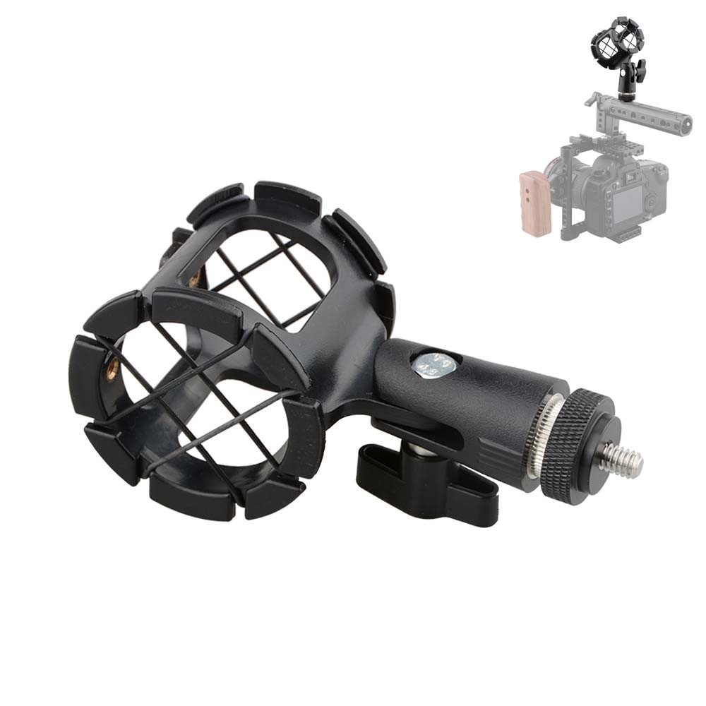 CAMVATE Microphone Support Mic Holder Mount w/1/4" Screw Adapter fr Camera Cage