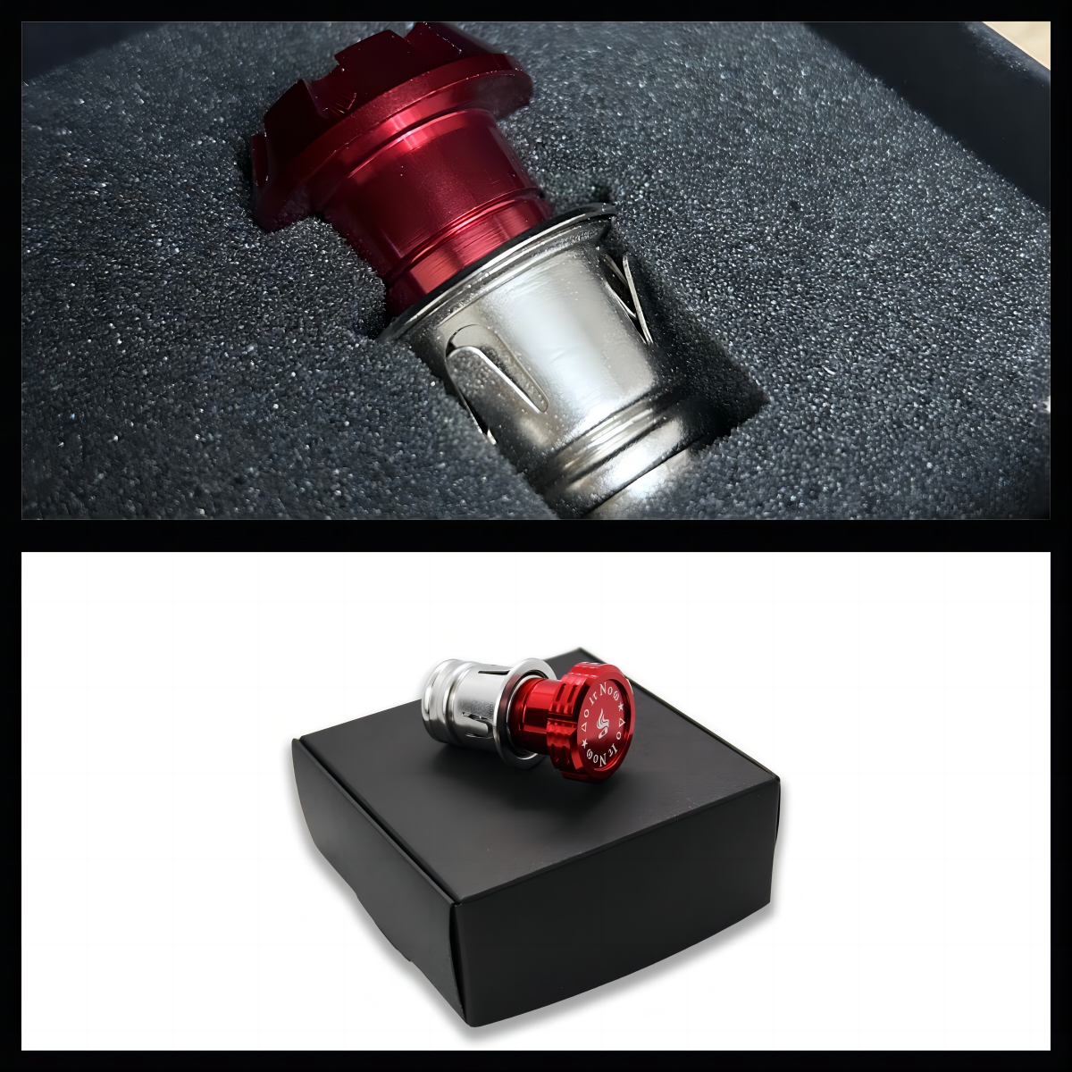 Red Aluminum 12V Cigarette lighter For Audi A1 A3 A4 A6 A7 A8 Q3 Q5 Q7 Q8 RS R