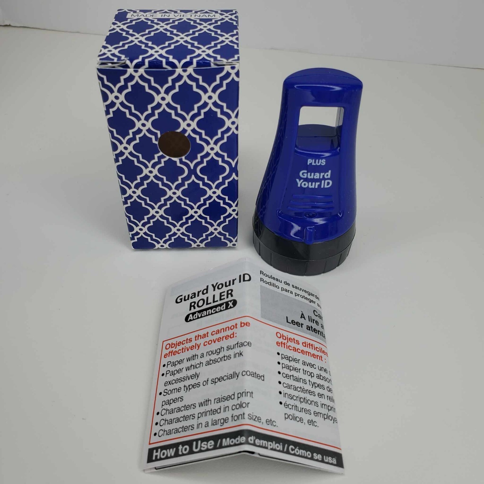Guard Your ID Roller Advanced X Open box NEW Blue