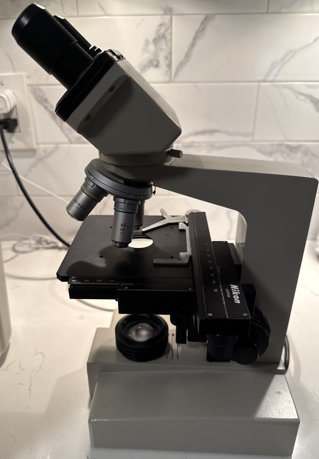 Nikon Model SC Binocular Microscope With Carry Case