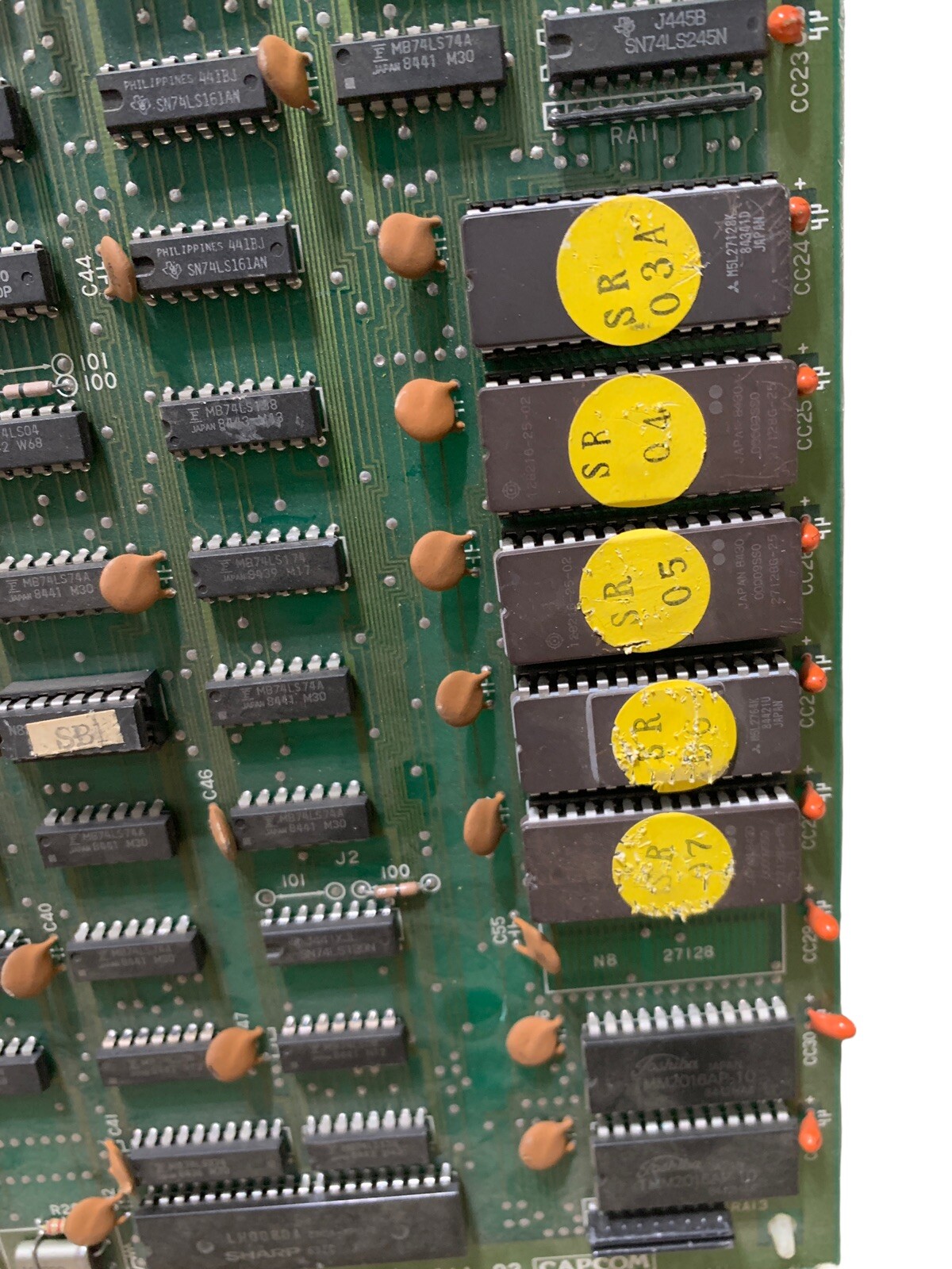 Vintage CAPCOM PCB Board Audio No. 09832 DAMAGED UNTESTED