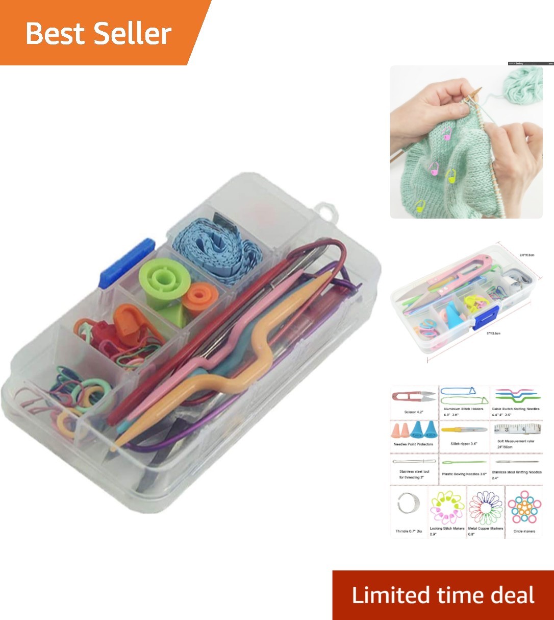 Essential Knitting Tools and Accessories - Portable Kit for On-the-Go Crafting