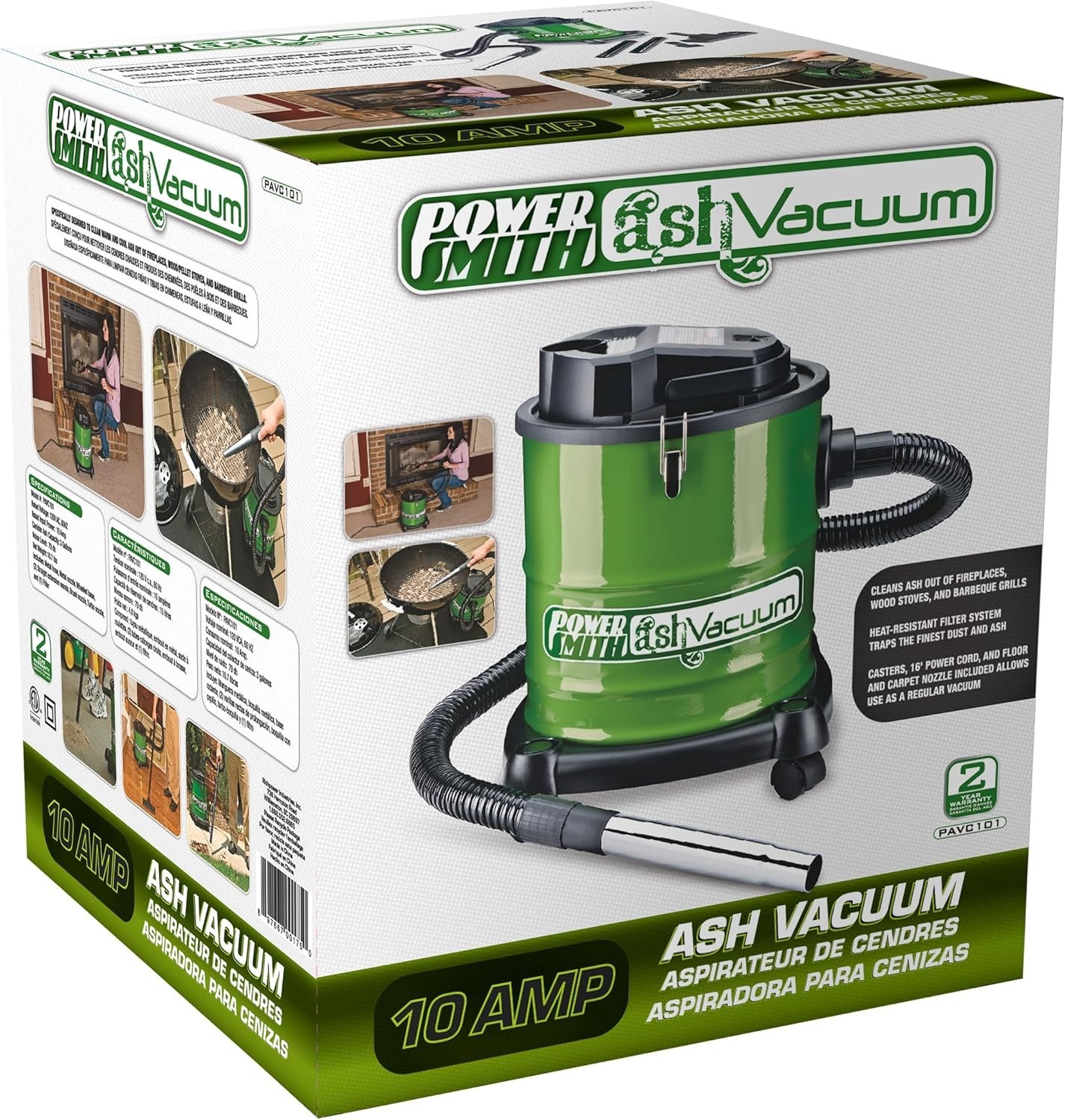 PAVC101 10 Amp Ash Vacuum,Green / Black