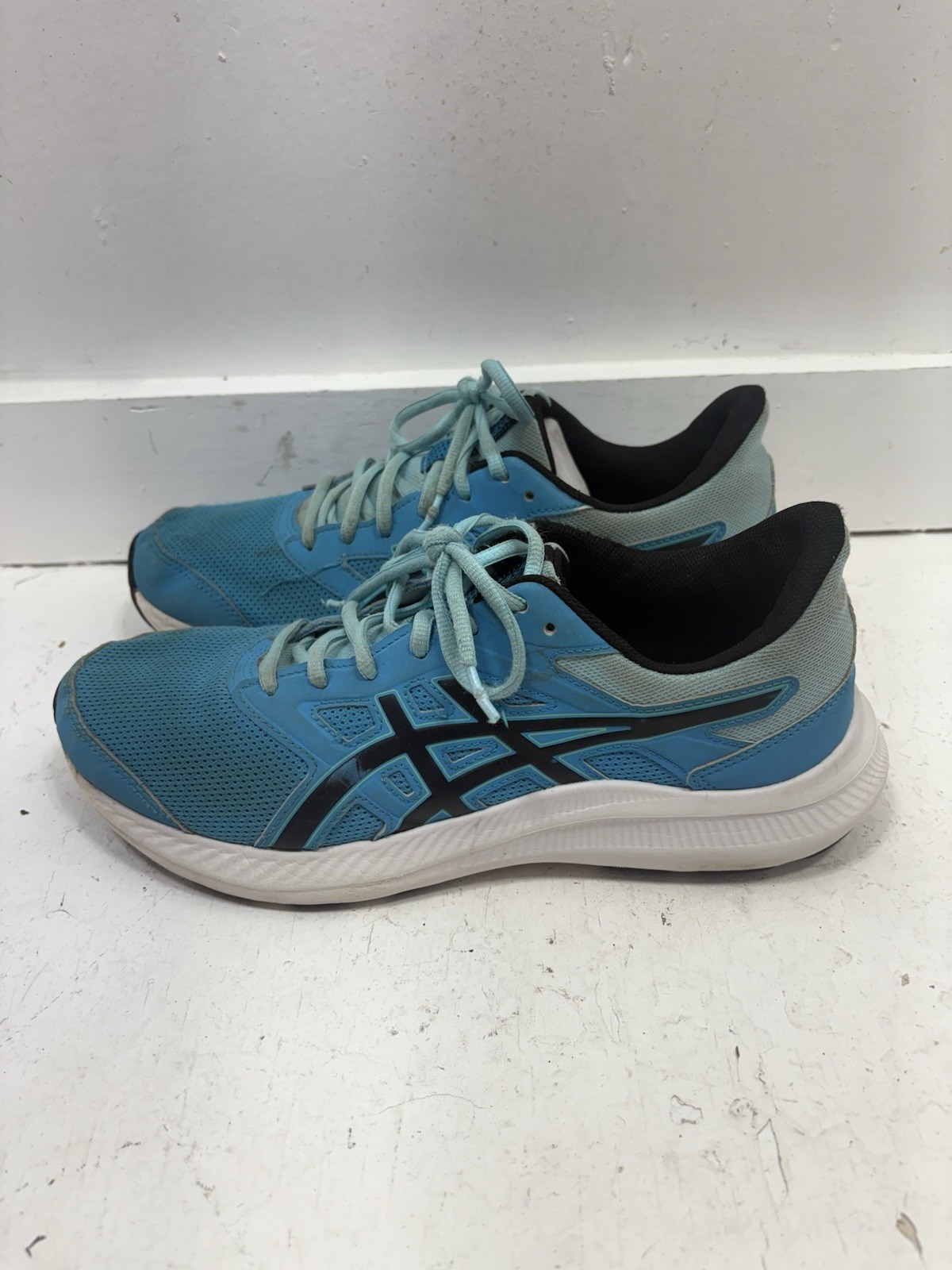 Asics Jolt 4 Men's Size 9 Athletic Road Running Shoes Teal Blue Comfort Casual