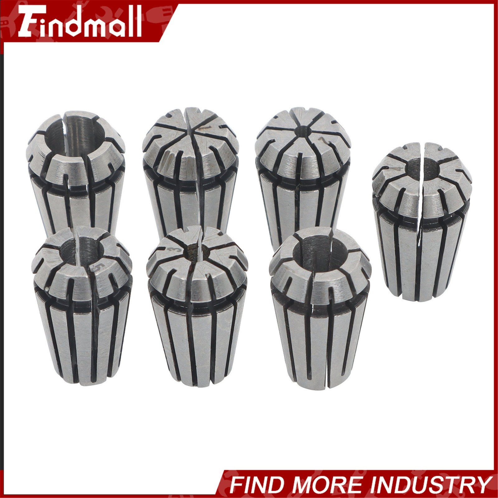 Findmall 7 Pack ER11 Collet Set 1mm to 7mm for CNC Engraving and Milling Tool