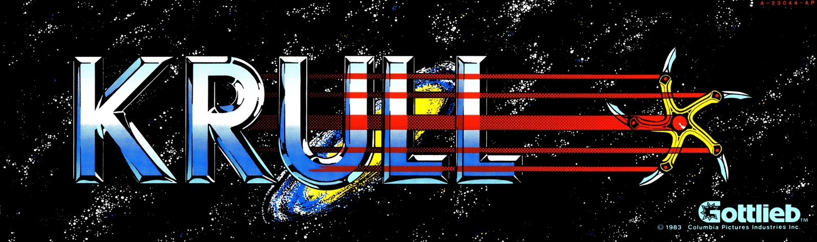 Krull Arcade Marquee For Reproduction Header/Backlit Sign