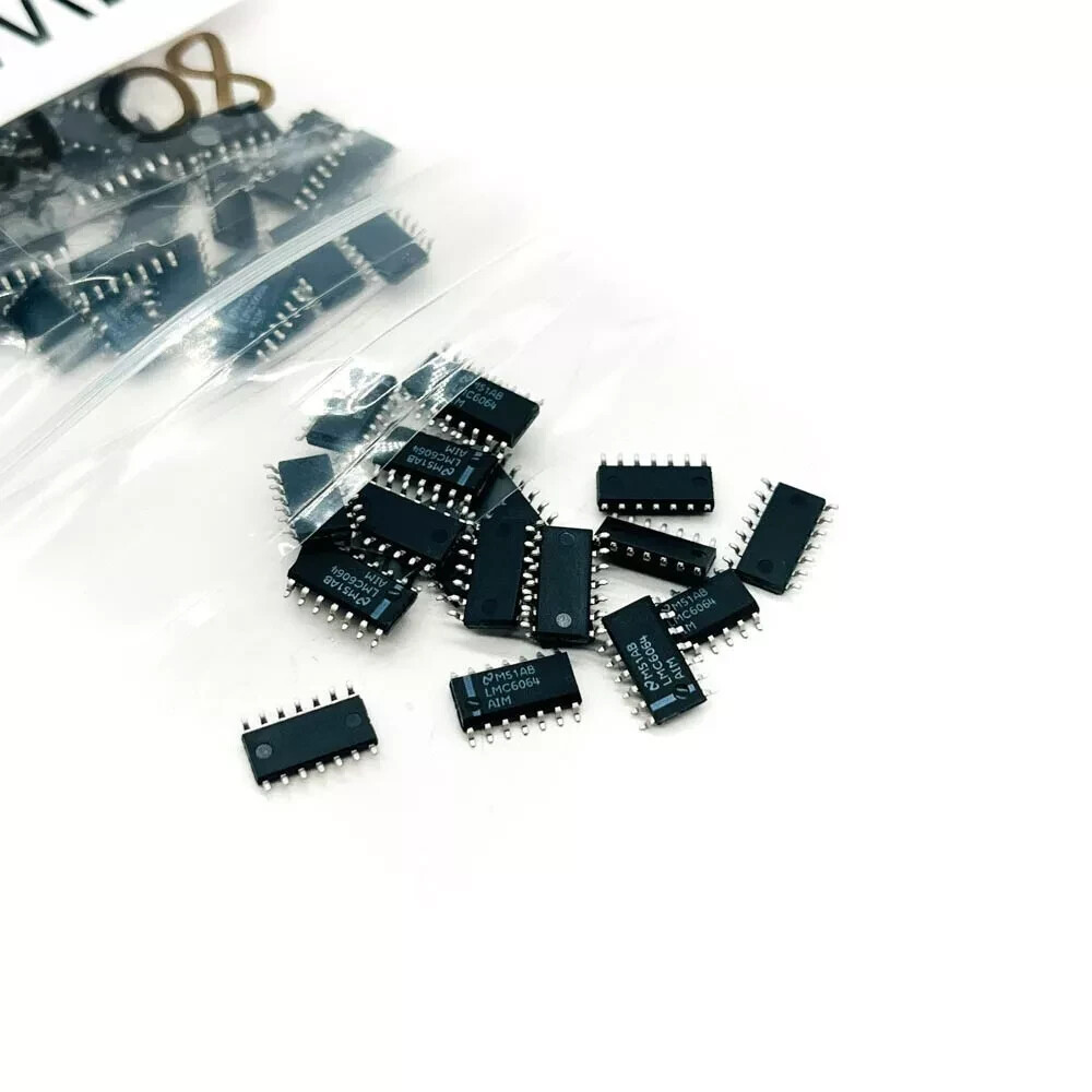 80 pcs National Semi LMC6064 Precision CMOS Quad Micropower Op Amplifier New