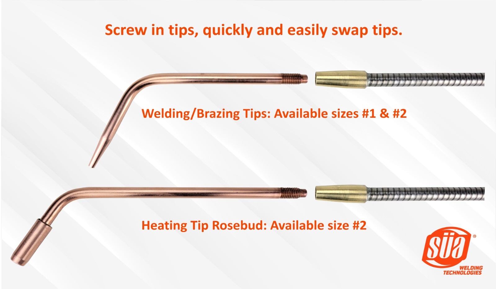 Oxy-Acetylene Flexible Welding/Heating Tip System Compatible with “J” Series