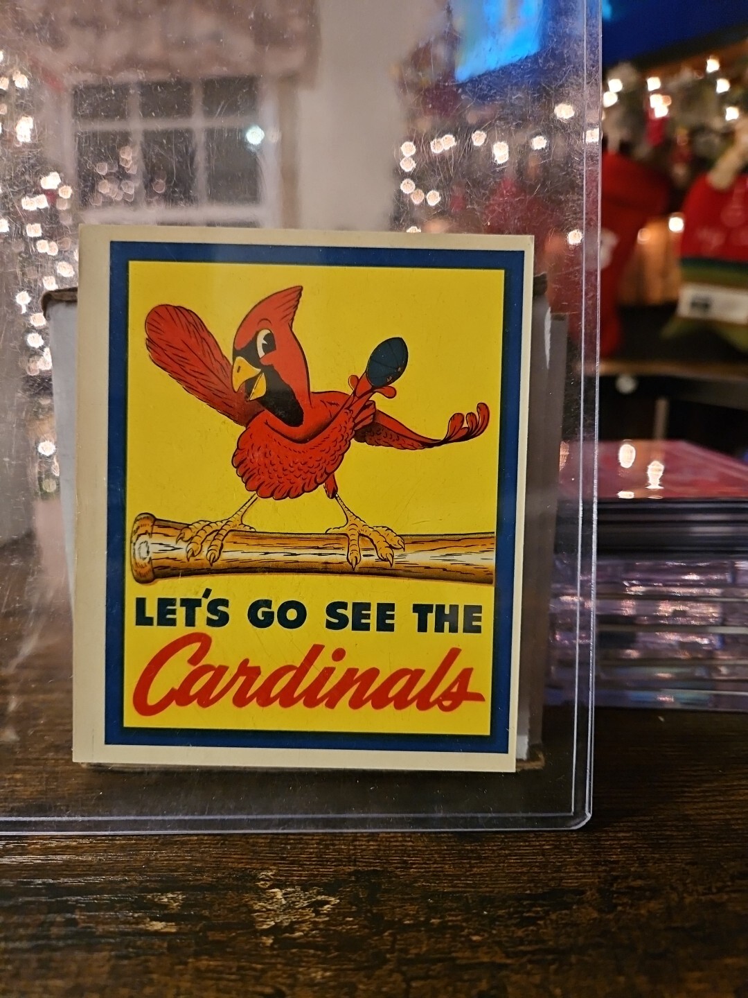Let's Go See The Cardinals St. Louis Cardinals rare vintage sticker 1950s