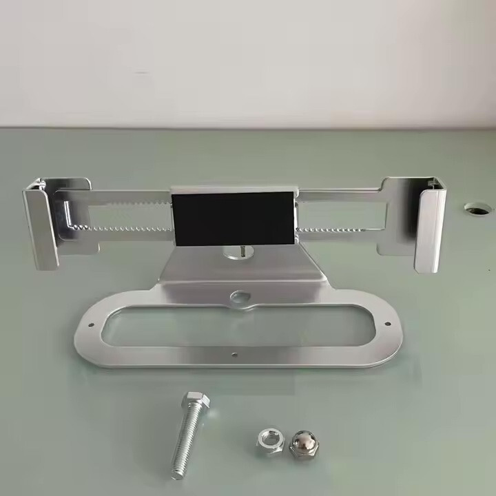 Laptop Lock Dock Retail Anti Theft Holder Adjustable Width Silver B1405