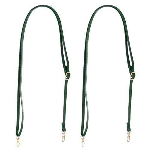 Leather Purse Handle, 2 Pcs Adjustable Length 26-47 Inch Handbag Olive Green